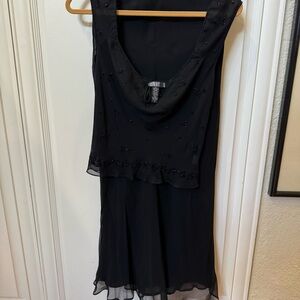 Laundry by Design Black Tiered Ruffled Midi Dress